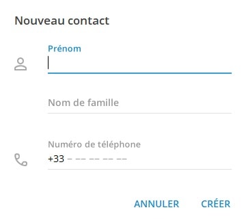 Ajouter contact Telegram
