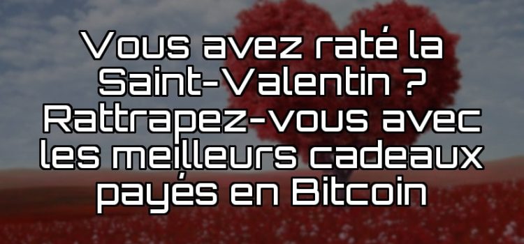 Vous avez raté la Saint-Valentin ? Rattrapez-vous avec les meilleurs cadeaux payés en bitcoin cadeaux bitcoin Saint-Valentin
